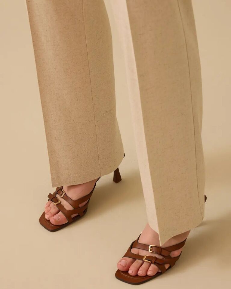 10029 ÖNDEN DÜĞMELİ BELİ LASTİKLİ CEPLİ BOL PAÇA PANTOLON 10002511010029 #06-25#