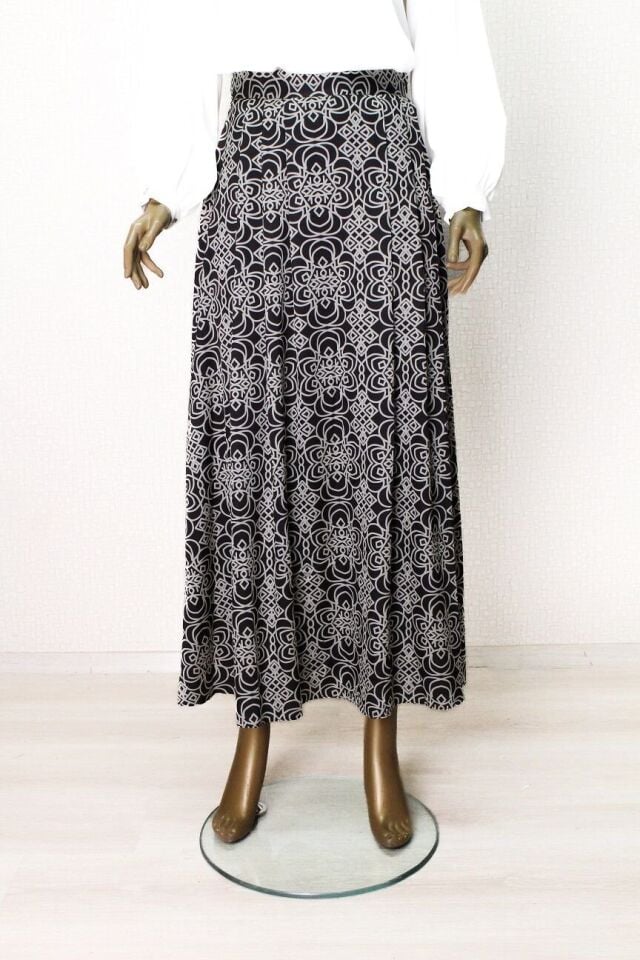 52007 YANDAN FERMURARLI DESENLİ ETEK QYS ETEK 52007 #23-073