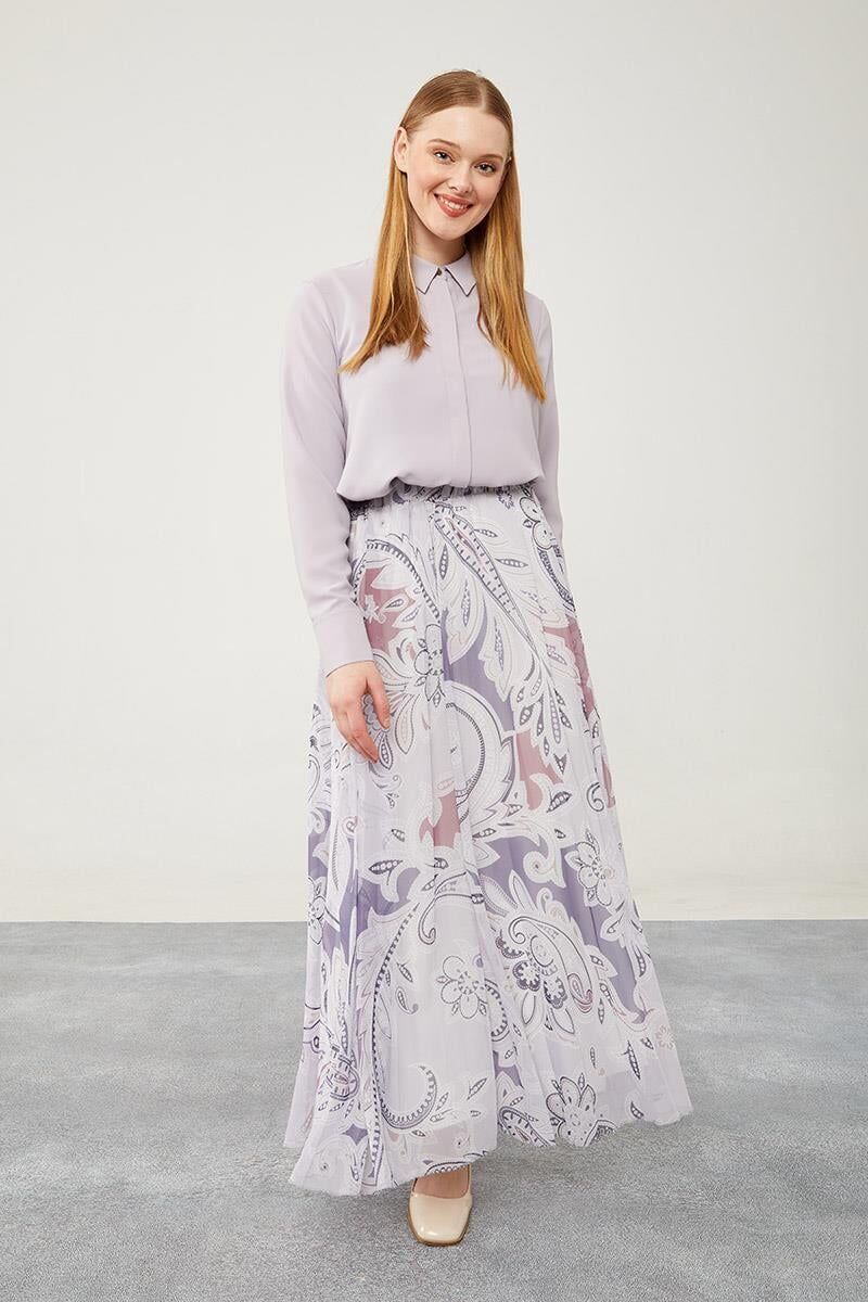 420028 ETEK KARIŞIK DESENLİ ŞİFON ETEK QYS ETEK #24-05#