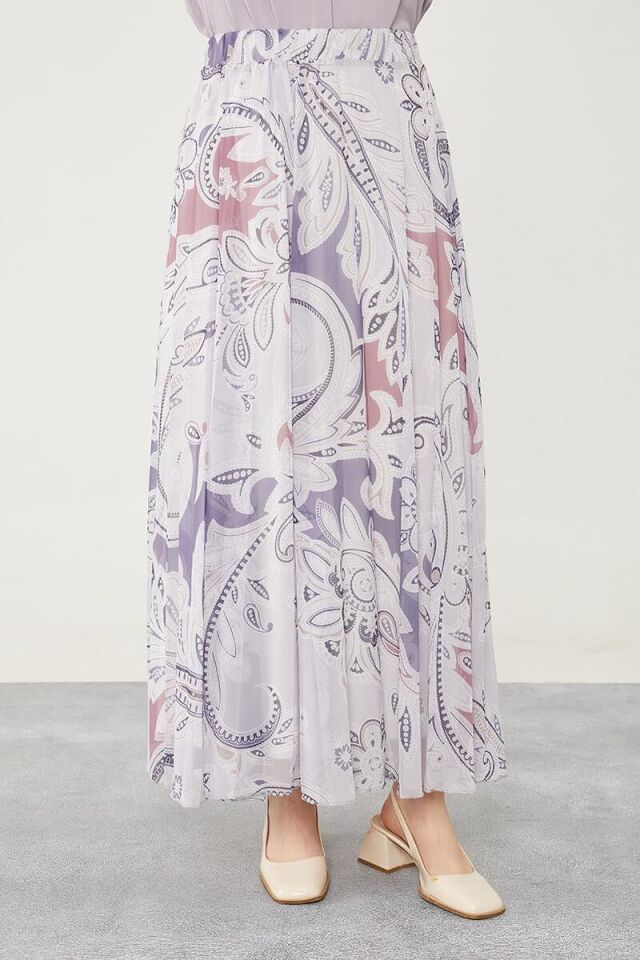 420028 ETEK KARIŞIK DESENLİ ŞİFON ETEK QYS ETEK #24-05#