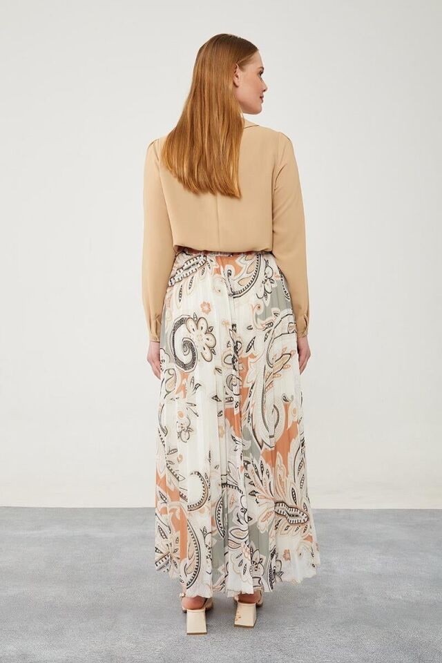 420028 ETEK KARIŞIK DESENLİ ŞİFON ETEK QYS ETEK #24-05#