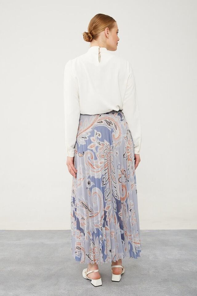 420028 ETEK KARIŞIK DESENLİ ŞİFON ETEK QYS ETEK #24-05#