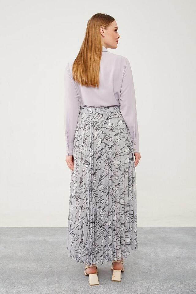 420029 ETEK DESENLİ ŞİFON ETEK QYS  ETEK #☺24-05#