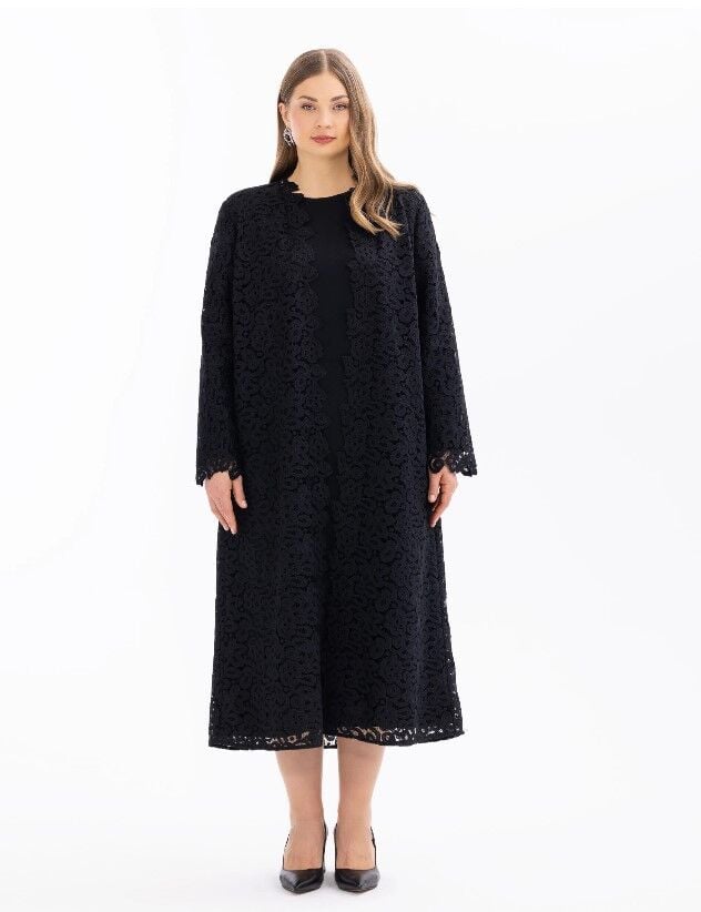 1002 DANTEL DESENLI ŞIK ABAYA