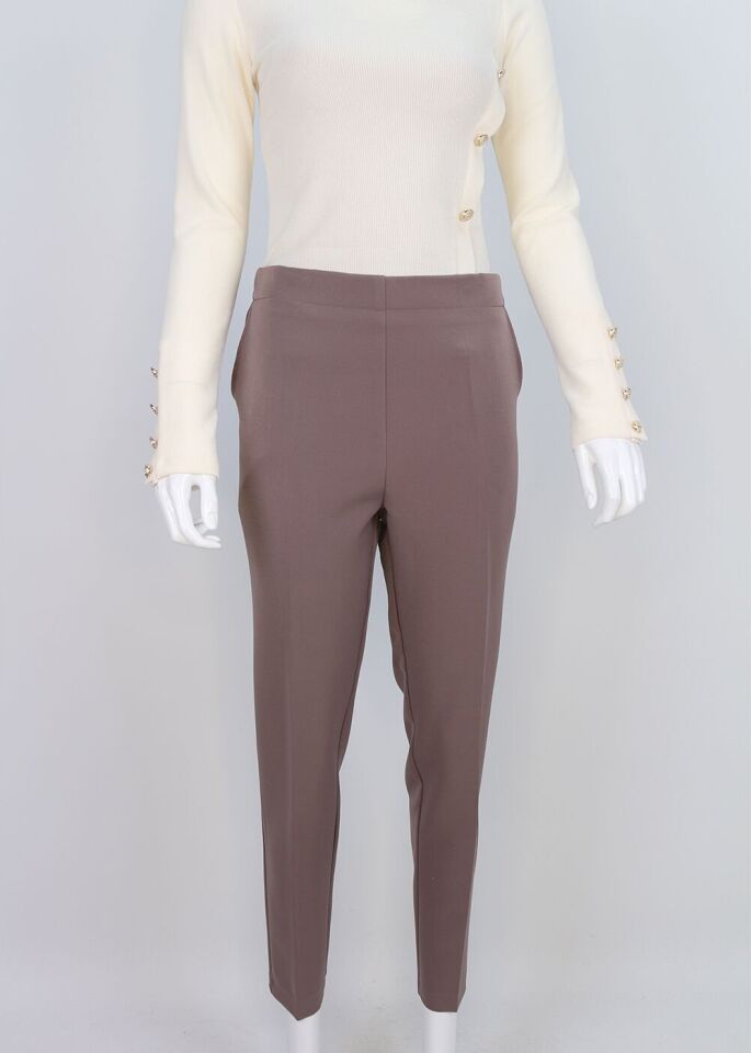 59024 BELİ LASTİKLİ CEP DETAYLI KLASİK DAR PAÇA PANTOLON QKS 59024 PANTOLON #23-093