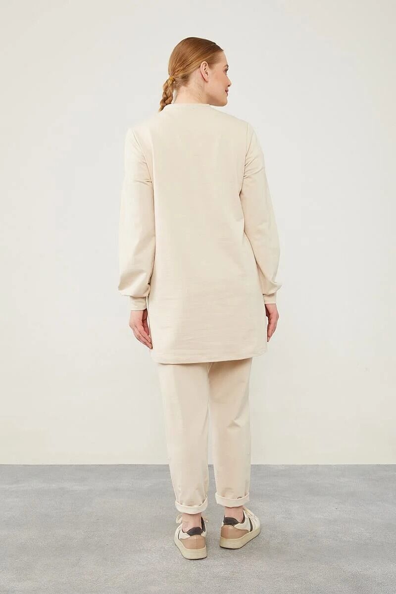 100241 PANTOLON ŞERİT DETAYLI İKİLİ TAKIM QKS