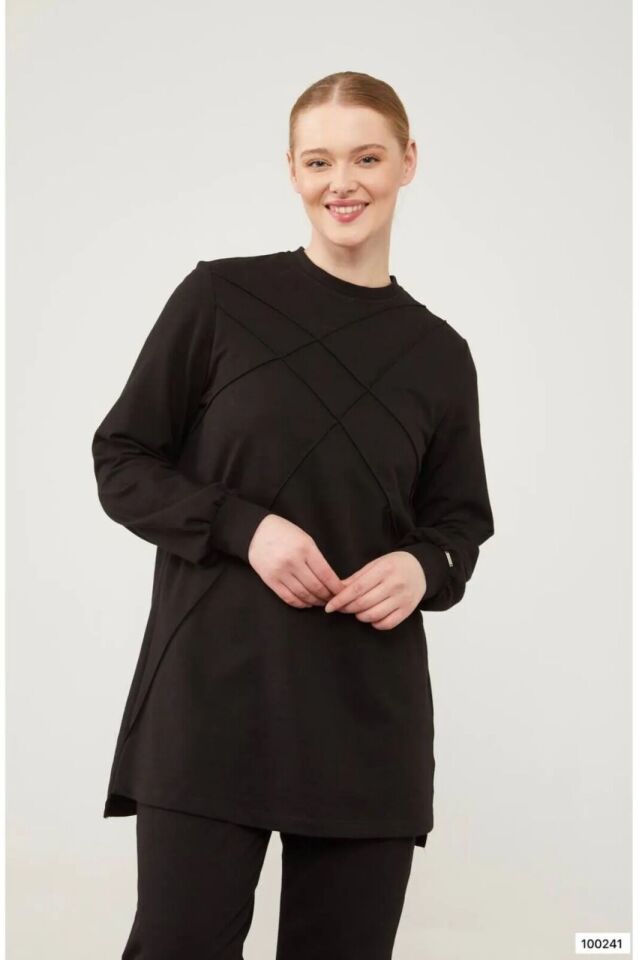 100241 PANTOLON ŞERİT DETAYLI İKİLİ TAKIM QKS