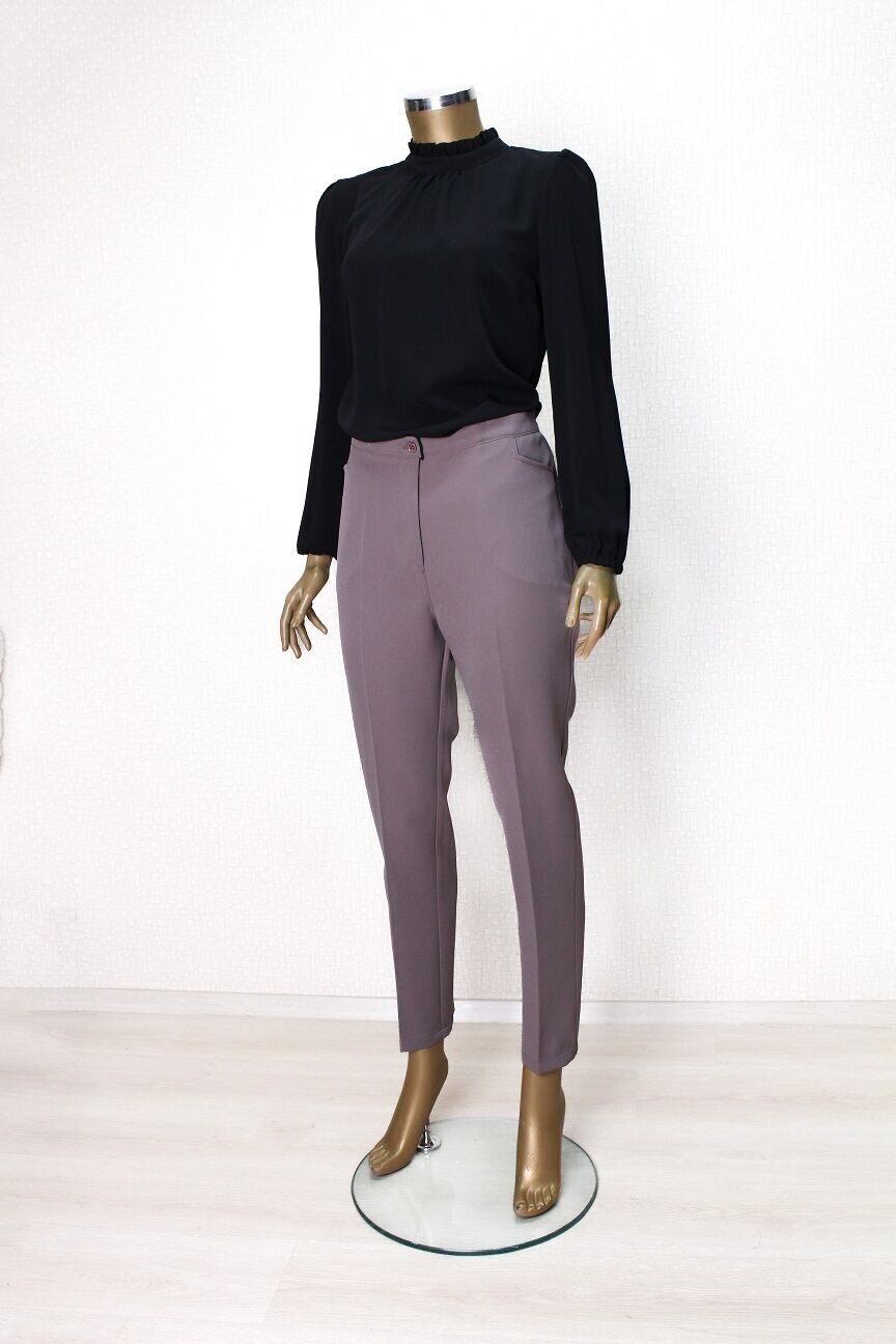 59029 CEP DETAYLI ÖNÜ FERMUARLI VE DÜĞMELİ KLASİK DAR PAÇA PANTLON QYS 59029 #23-09#