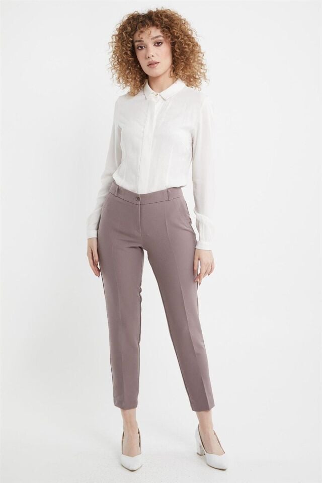 59019 ÖNÜ DÜĞMELİ VE FERMUARLI KLASİK KDAR PAÇA PANTOLON QKS  PANTOLON 59019 #23-09#