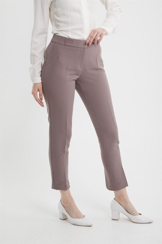 59019 ÖNÜ DÜĞMELİ VE FERMUARLI KLASİK KDAR PAÇA PANTOLON QKS  PANTOLON 59019 #23-09#