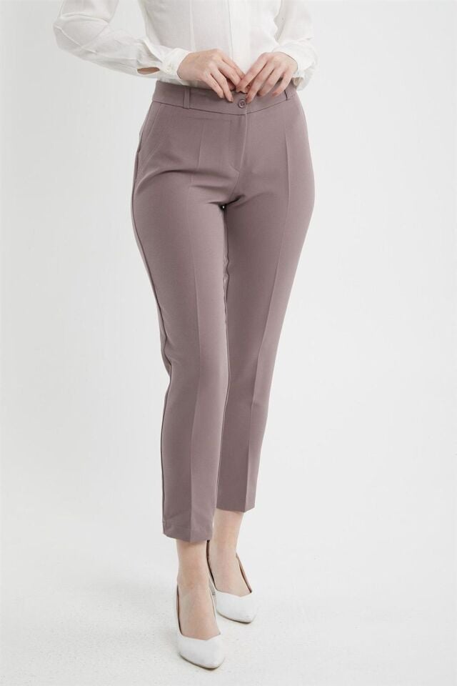 59019 ÖNÜ DÜĞMELİ VE FERMUARLI KLASİK KDAR PAÇA PANTOLON QKS  PANTOLON 59019 #23-09#