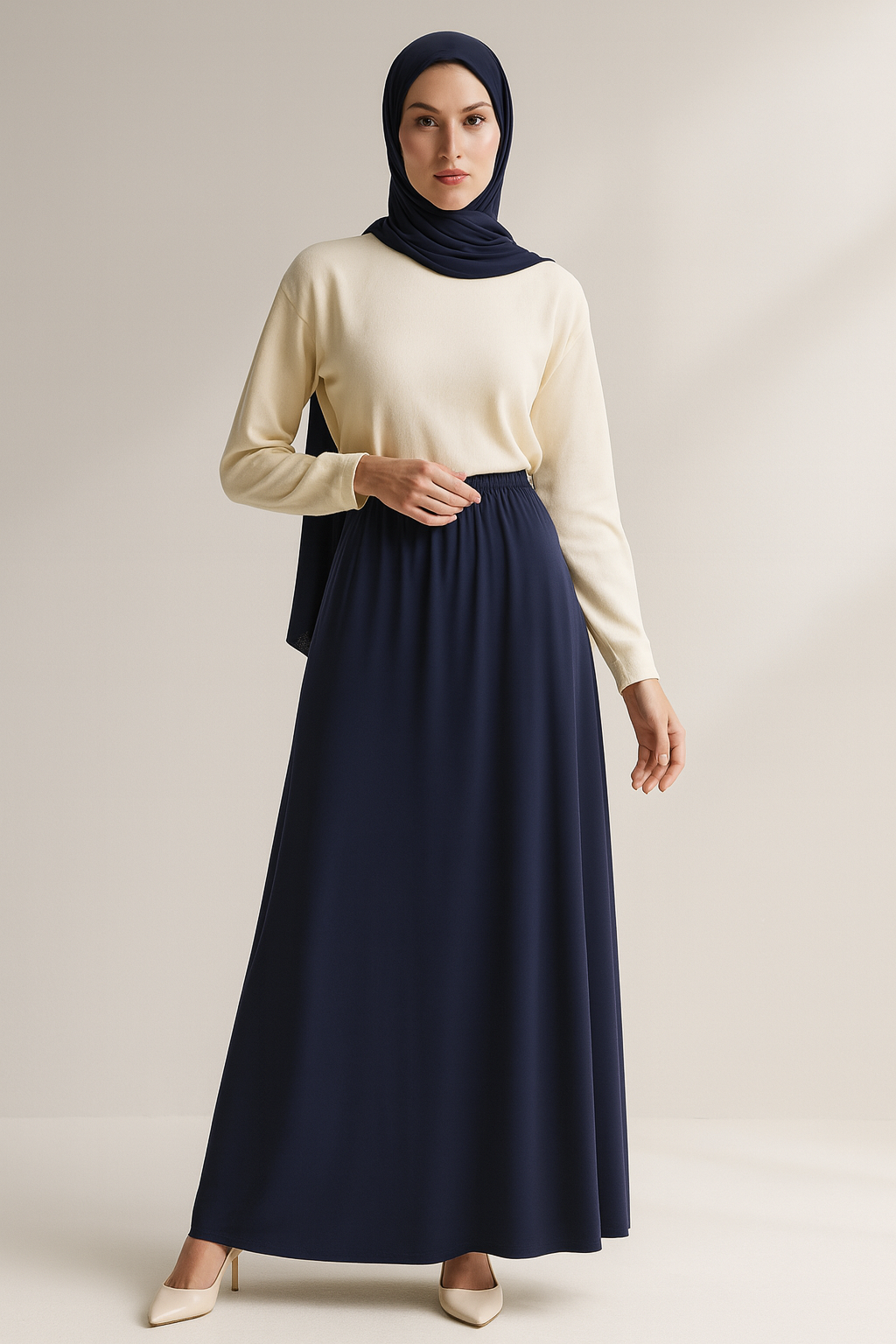 GAYE SANY KEMERLİ ETEK QYS ETEK SANDY KUMAŞ #23-06#