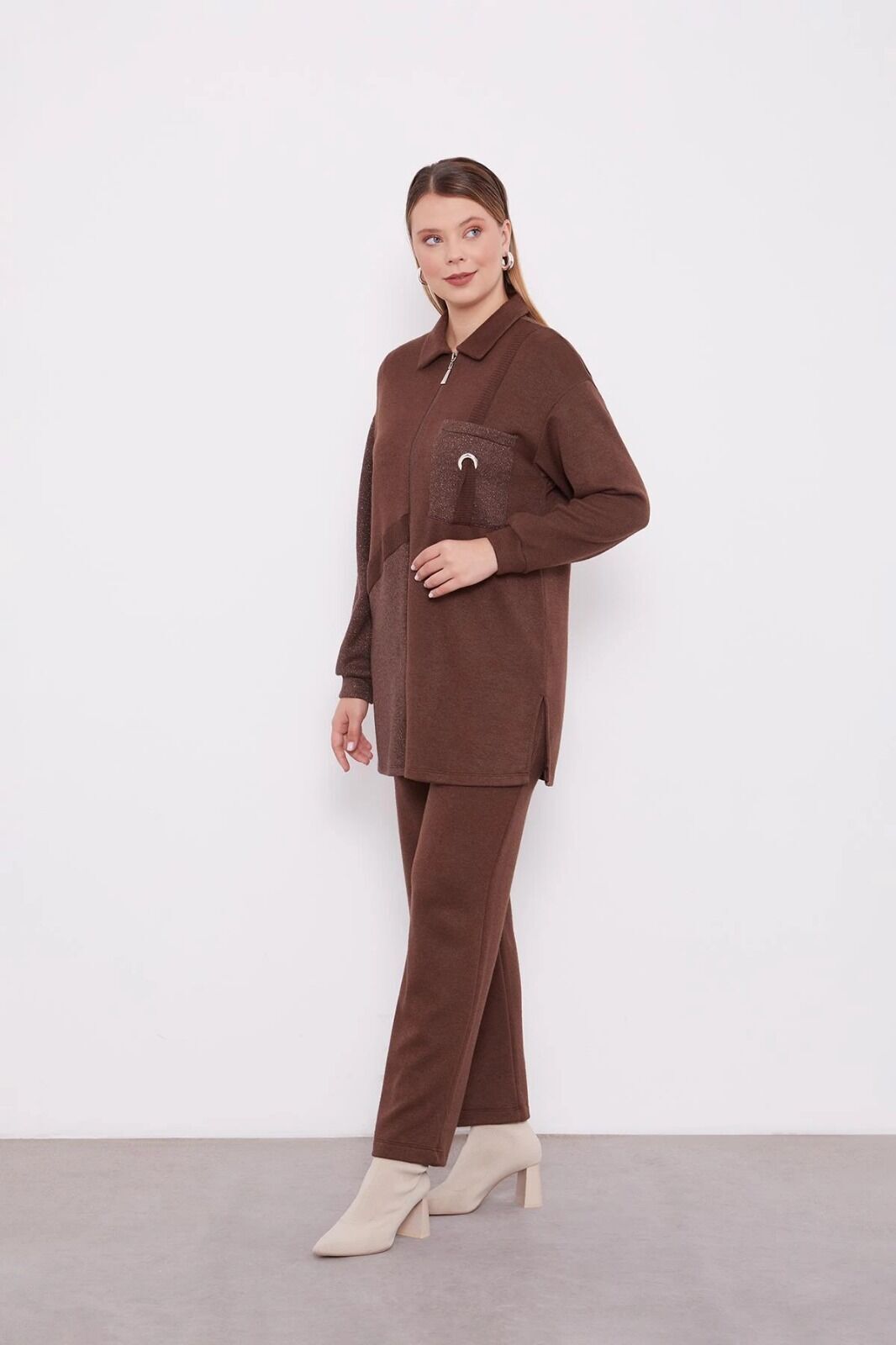 100579 CEBİ KUŞGÖZLÜ ÖNÜ FERMUARLI KAŞMİR TRİKO İKİLİ TAKIM #01-25#