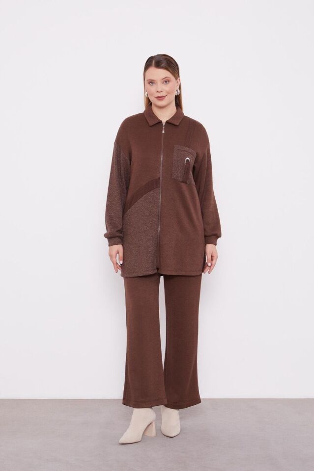 100579 CEBİ KUŞGÖZLÜ ÖNÜ FERMUARLI KAŞMİR TRİKO İKİLİ TAKIM #01-25#