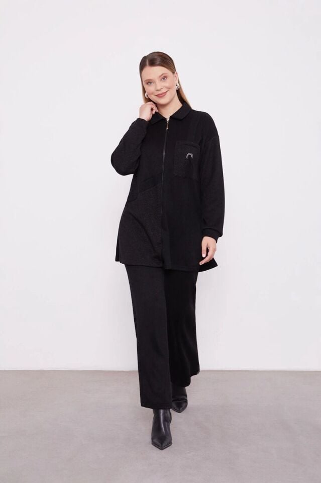 100579 CEBİ KUŞGÖZLÜ ÖNÜ FERMUARLI KAŞMİR TRİKO İKİLİ TAKIM #01-25#