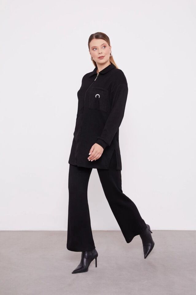 100579 CEBİ KUŞGÖZLÜ ÖNÜ FERMUARLI KAŞMİR TRİKO İKİLİ TAKIM #01-25#