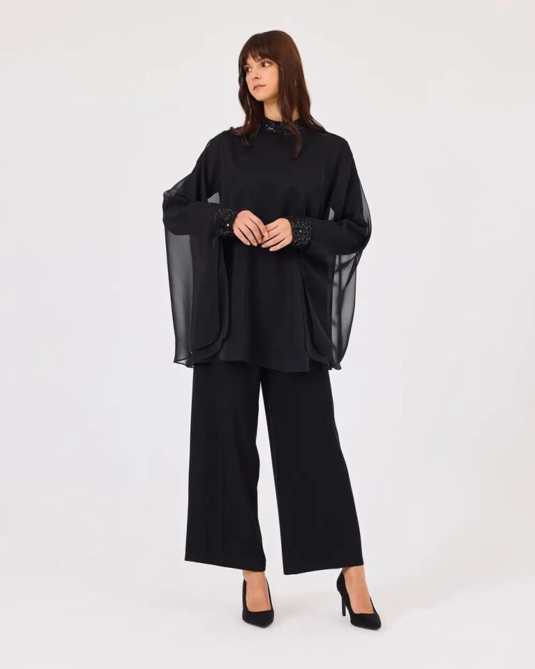 1032 YANDAN FERMUARLI GÜNLÜK PANTOLON QKS 42 - SİYAH