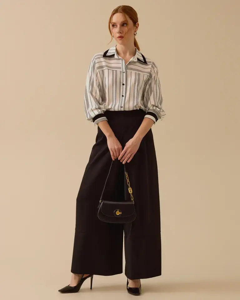 1008 BELİ FERMUARLI ETEK PANTOLON