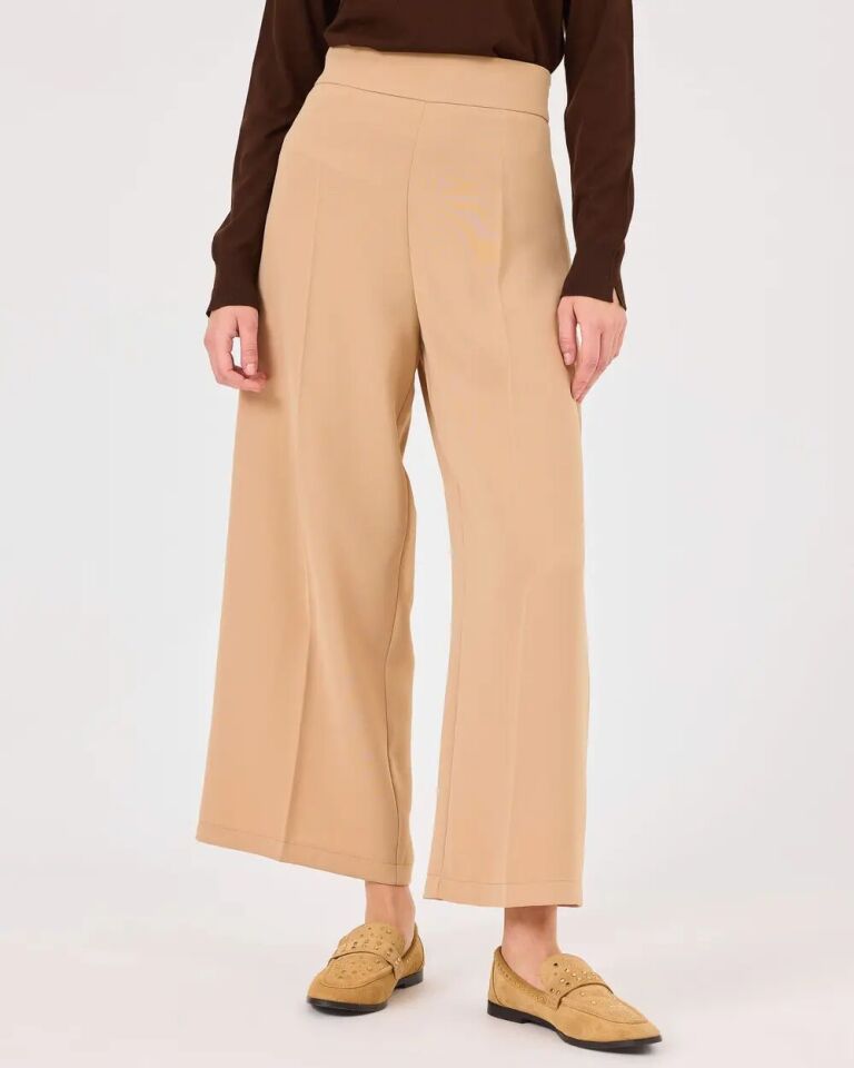 1032 YANDAN FERMUARLI GÜNLÜK PANTOLON QKS 38 - CAMEL