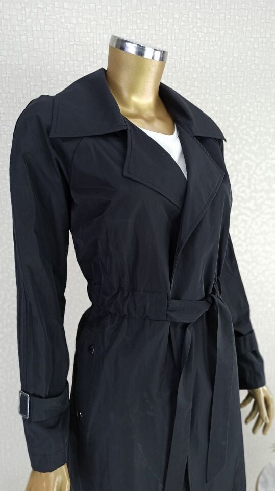 5201 BELİ BAĞLAMALI CEPLİ KRUVAZE YAKA KLASİK TRENÇKOT QKS TRENÇ #23-10#