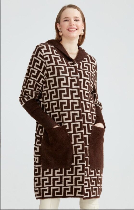 21123 YOL DESENLİ CEPLİ KABAN QKS KABAN 21123 #23-103