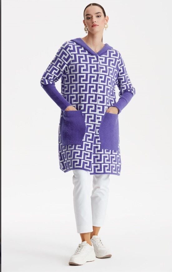 21123 YOL DESENLİ CEPLİ KABAN QKS KABAN 21123 #23-103