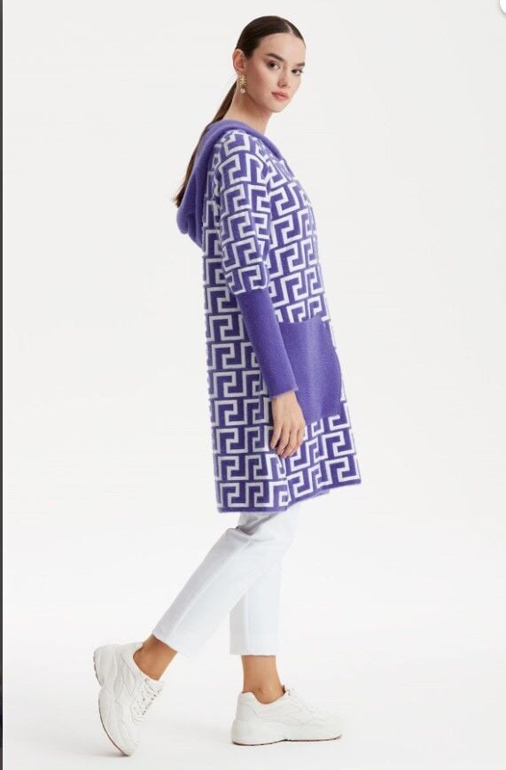 21123 YOL DESENLİ CEPLİ KABAN QKS KABAN 21123 #23-103