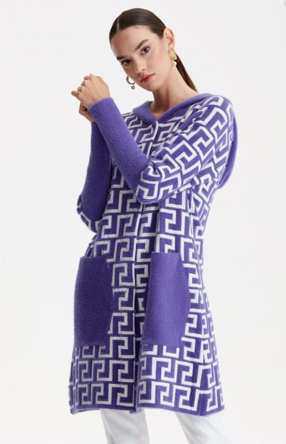 21123 YOL DESENLİ CEPLİ KABAN QKS KABAN 21123 #23-103