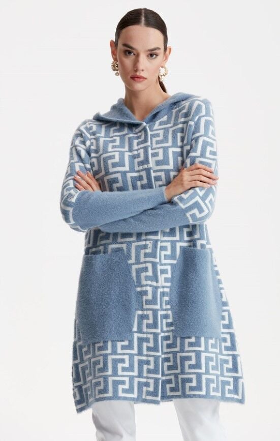 21123 YOL DESENLİ CEPLİ KABAN QKS KABAN 21123 #23-103