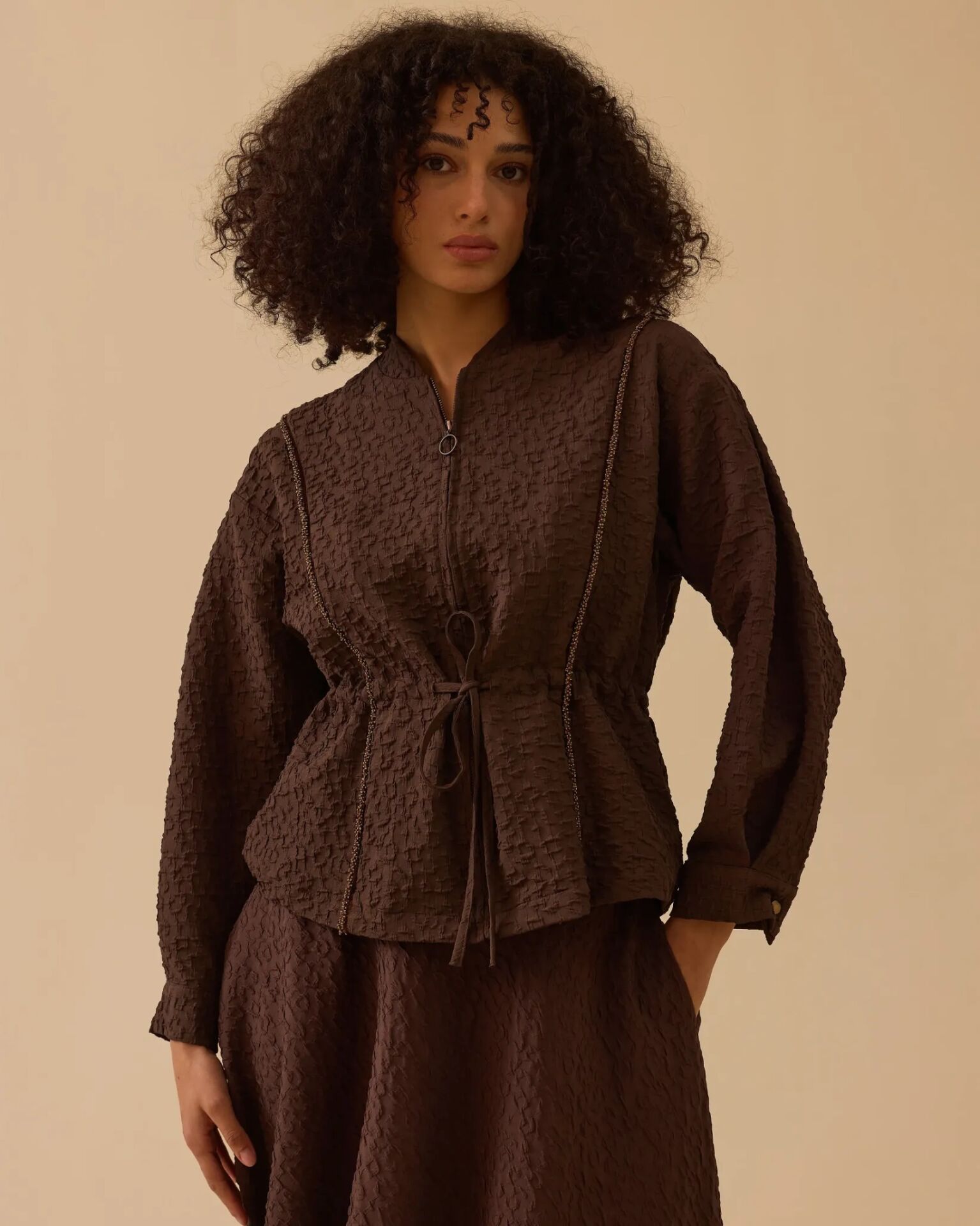 1010 DESENLİ FERMUARLI GOFTE CEKET #26#