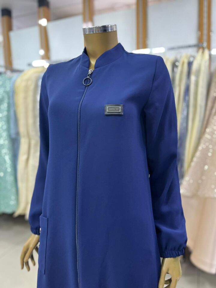 1014 ÖNDEN FERMUARLI KOL UCU LASTİKLİ  CEPLİ LEOPAR LASTİKLİ GİY ÇIK KAP QYS KAP 1014 #24-03#