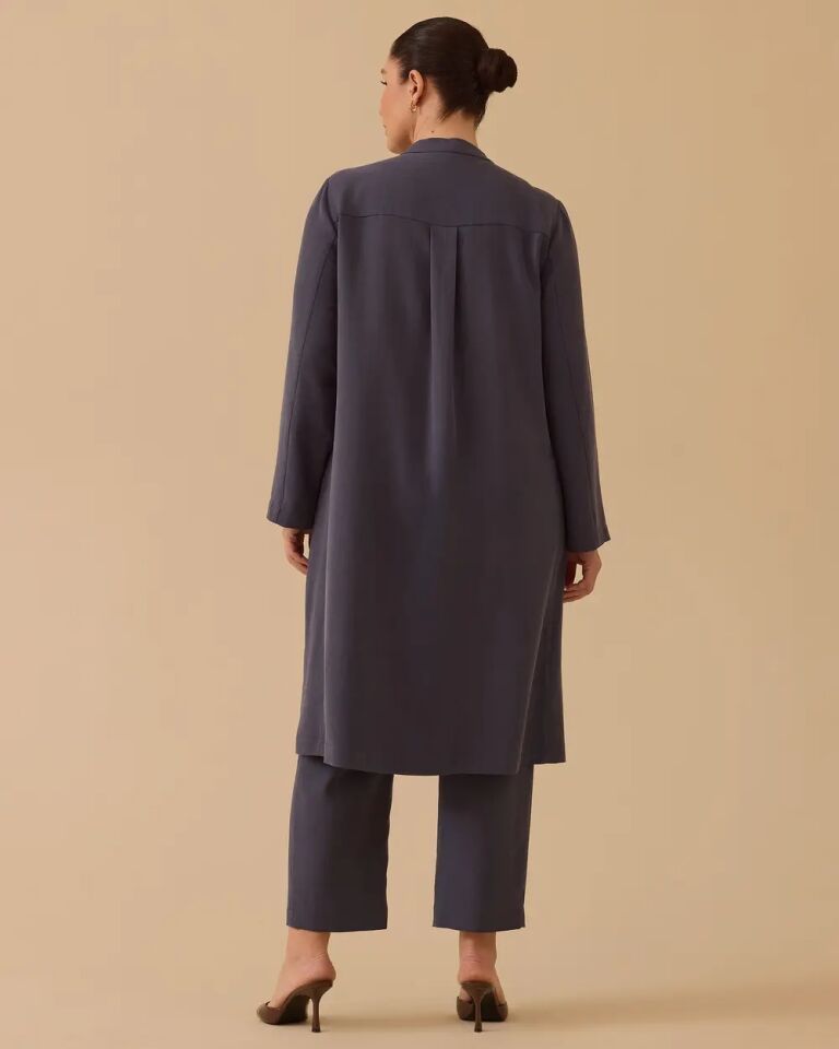 4003 BÜYÜK BEDEN HAKİM YAKA UZUN KAP #26#