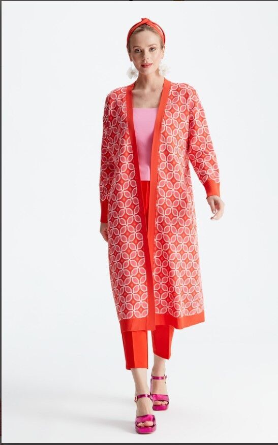 21190 DESENLİ RAYON HIRKA QKS HIRKA 21190 #23-103