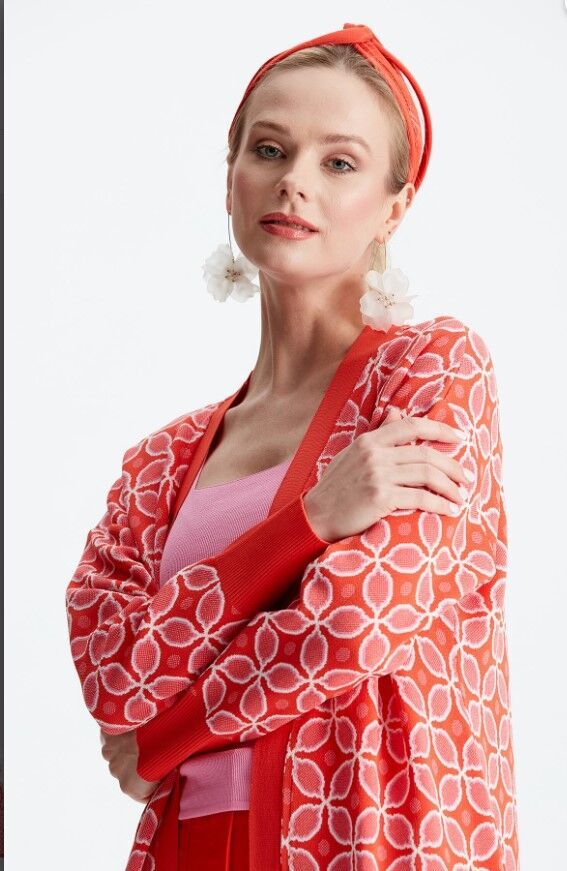 21190 DESENLİ RAYON HIRKA QKS HIRKA 21190 #23-103