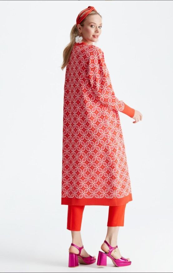 21190 DESENLİ RAYON HIRKA QKS HIRKA 21190 #23-103