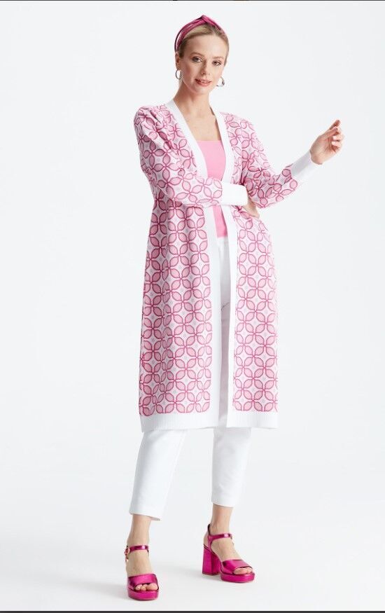 21190 DESENLİ RAYON HIRKA QKS HIRKA 21190 #23-103