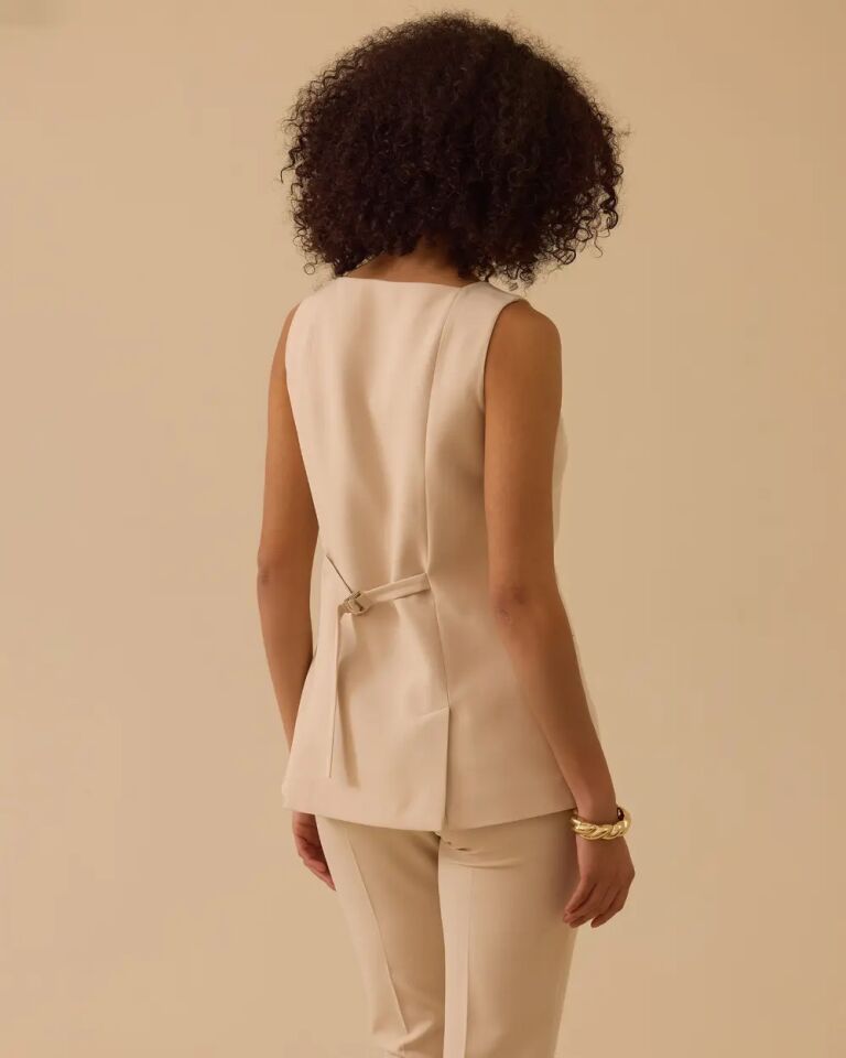 10006 KARE YAKA DÜĞMELİ YELEK #26#