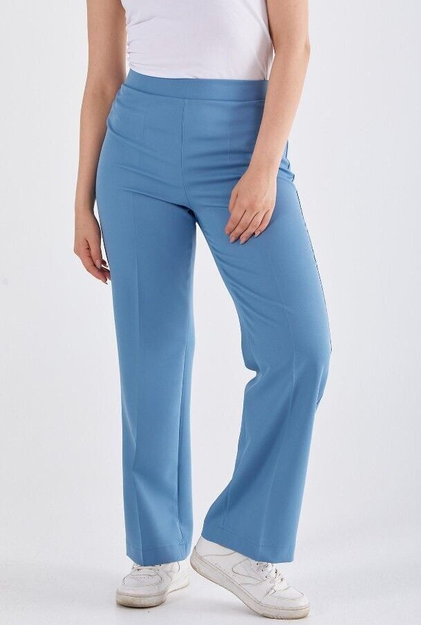 59060 BELİ  LASTİKLİ BOL PAÇA PANTOLON QYS PANTOLON 59060 #23-06# 44 - SİYAH