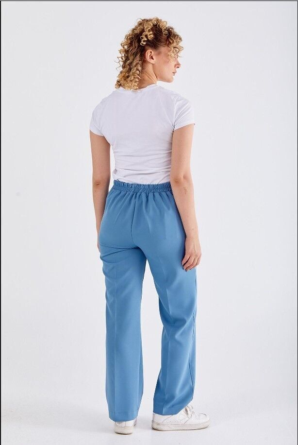 59060 BELİ  LASTİKLİ BOL PAÇA PANTOLON QYS PANTOLON 59060 #23-06# 44 - SİYAH