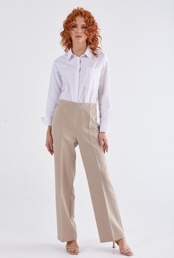 59060 BELİ  LASTİKLİ BOL PAÇA PANTOLON QYS PANTOLON 59060 #23-06# 44 - SİYAH