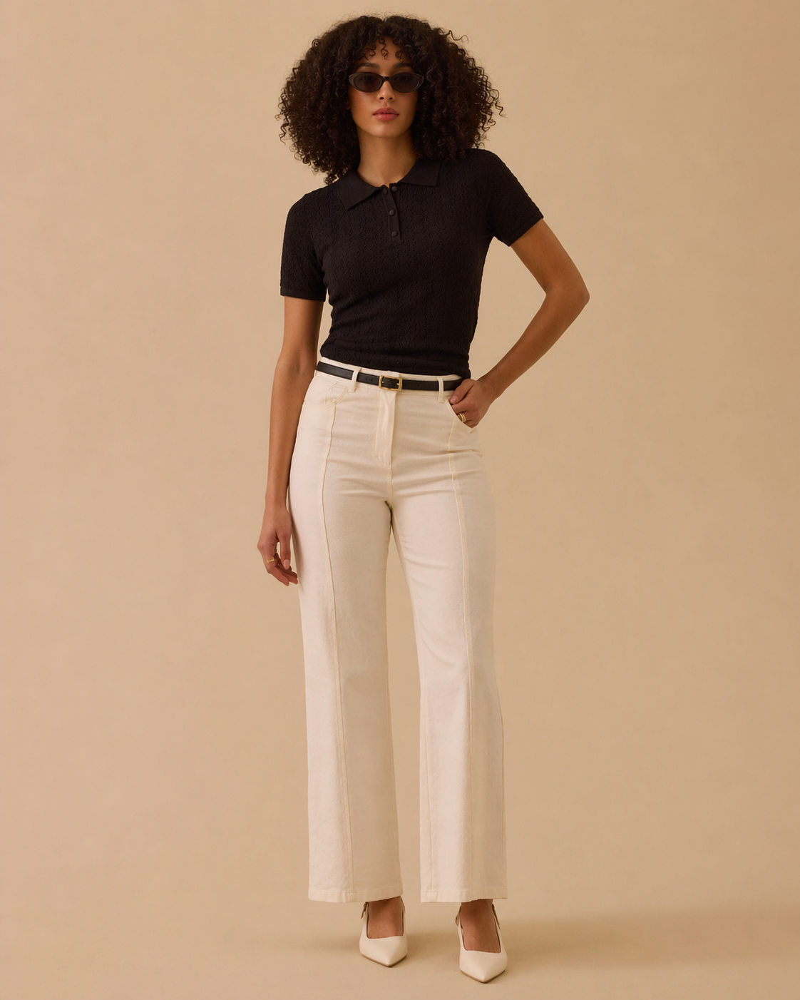 10007 ÖNDEN DÜĞMELİ POLO YAKA TRİKO BLUZ #2026#