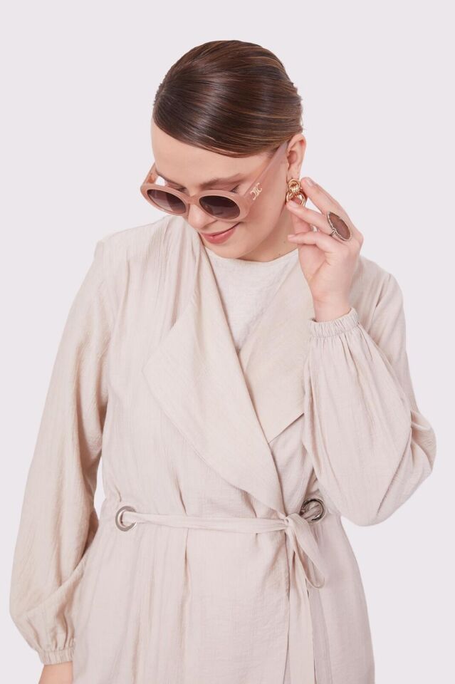 100537 KOL UCU LASTİKLİ BELİ BÜZGÜLÜ UZUN İKİLİ TAKIM #02-25#