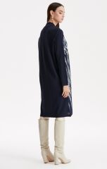 21238 ÖNÜ DANTEL DETAYLI POLO YAKA RAYON HIRKA QKS HIRKA 21238 #23-103