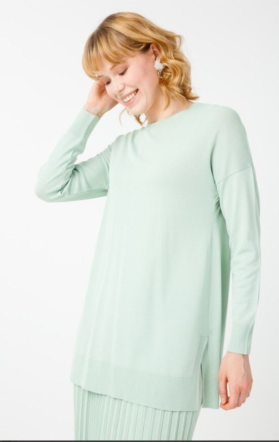 20557 PİLEİ ETEK BLUZ RAYON TAKIM QKS TAKIM 20757 #23-10#