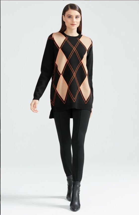 21116 ÇİFT ÇİZGİ BAKLAVA DESENLİ TRİKO TUNİK QKS TUNİK 21116 #23-10#