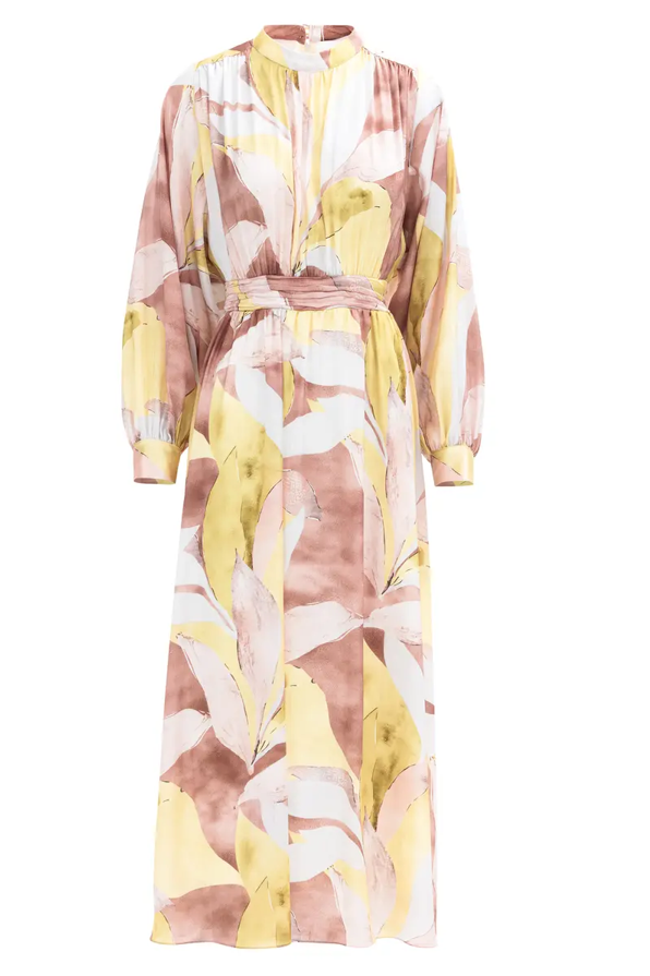 1003 ELBİSE ARKADAN FERMUARLI SATEN ŞIK ELBİSE 10002411311003 QYS #24-05#