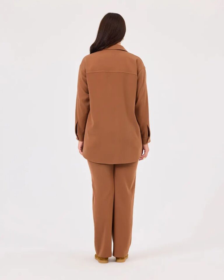 4023 ÖNDEN BAĞLAMALI FERMUARLI GÜNLÜK PANTOLON QKS 50 - CAMEL