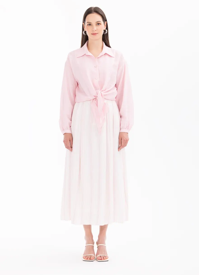 1006 DÜĞMELİ MANŞETLİ SACAKLI GÜNLÜK ETEK QYS GÜNLÜK ETEK 10002411611006 #24*-07#