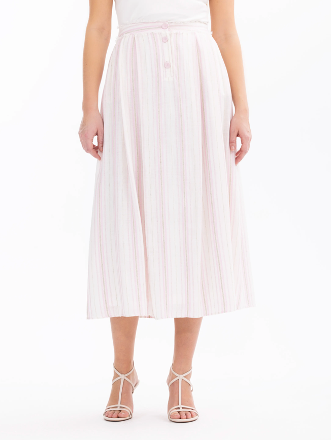 1006 DÜĞMELİ MANŞETLİ SACAKLI GÜNLÜK ETEK QYS GÜNLÜK ETEK 10002411611006 #24*-07#