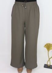 1102 BELİ BAPLAMALII LASTİKL BOL PAÇA PANTOLON QYS PANTOLON S23Y11102  #23-09#